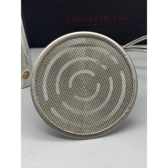 L'Atelier Du Vin Silver Plate French Wine Funnel Filter L'etamine a Decanter Box - Picture 3 of 12